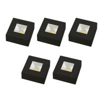 Spot Led Sobrepor Authentic Avant 5W Preto 6500K 5 Unidades