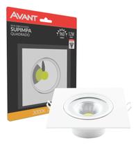 Spot Led Supimpa Avant Embutir Quadrado 12w 3000k Amarelo
