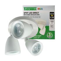 Spot LED Taschibra Direct MR16 3X4W Branco - Base Circular Spot LED Taschibra Direct MR16 3X4W Branco - Base Circular