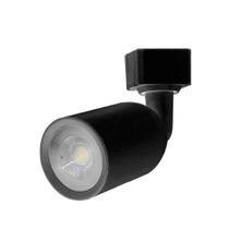 Spot Led Taschibra Direct Para Trilho Mr16 6w Preto Bivolt 3000k Luz Quente