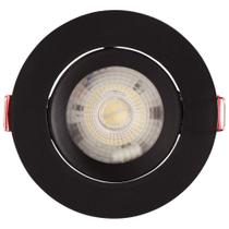 Spot LED Tramontina Redondo 3K 6500K Preto Luz Branca Spot LED Tramontina Redondo 3K 6500K Preto Luz Branca