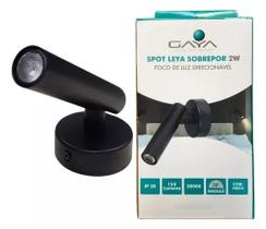 Spot leya sobrepor preto 2w 3000k 150lm angulo 38 ip20 bivolt gaya gy7117 Spot leya sobrepor preto 2w 3000k 150lm angulo 38 ip20 bivolt gaya gy7117