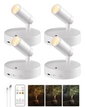 Spot Lights EZVALO, recarregável de 5500mAh com controle remoto, 4 unidades, branco Spot Lights EZVALO, recarregável de 5500mAh com controle remoto, 4 unidades, branco