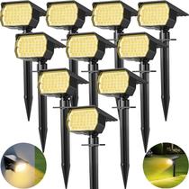 Spot Lights Solar Tadyreal, pacote com 10, 46 LED, branco quente