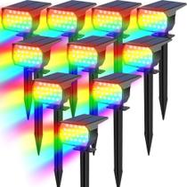 Spot Lights Solar Tadyreal, pacote com 10, RGB, à prova d'água, 7 modos
