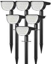 Spot Lights solares GKGG 76 LED à prova d'água IP65, pacote com 6 Spot Lights solares GKGG 76 LED à prova d'água IP65, pacote com 6