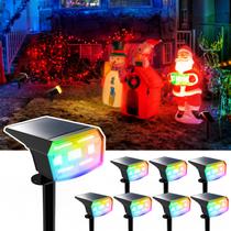 Spot Lights solares HIBOITEC 59 LED que mudam de cor, pacote com 8