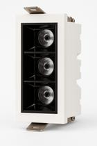 SPOT LINEAR FOCCO EMBUTIR ANTIOFUSCANTE IRC90 IP20 480LM 6W 4000K 24º BIVOLT BRANCO PRETO BRANCO GAYA 7247