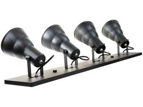 Spot Linear Hol Taschibra 4XE27 Preto Bivolt