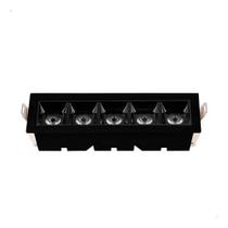 Spot Luminária 5 Focos Embutir Led 10w 3000k Retangular Spot Luminária 5 Focos Embutir Led 10w 3000k Retangular