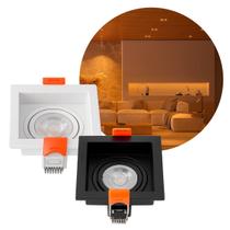 Spot Luminária de Teto Quadrado Embutir Loyo p/ LED MR11 Nordecor ST3235 - Branco
