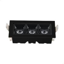 Spot Luminária Embutir 3 Focos Led 6w 3000k Retangular Bivolt
