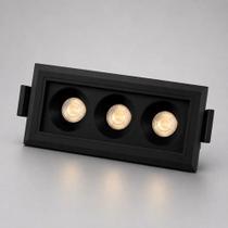 Spot Luminária Embutir Led 6w Alumínio Tipo Picco 3 Focos 127/220v Preto