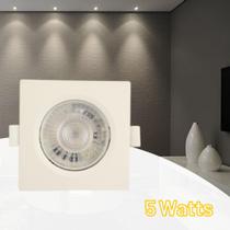 Spot Luminária Led 5w Embutir Quadrado 4000k Branco Neutro Decoração Casa Loja Gesso Sanca