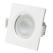 Spot Luminária Led 5w Quadrado Embutir 3500K Branco Quente Decoração Casa Loja Gesso Sanca - Super Led