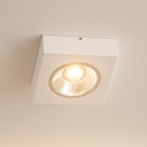 Spot Luminária Semi Embutido Fast Alumínio Branco + LED AR111 Br. Quente ST3231