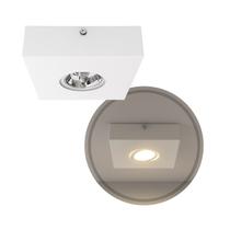 Spot Luminária Semi Embutido Fast Alumínio Branco + LED AR70 Br. Frio ST3230