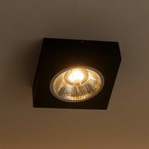 Spot Luminária Semi Embutido Fast Alumínio Preto + LED AR111 Br. Frio ST3231