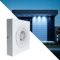 Spot Luminária Slim Sobrepor De Teto Beiral Fachada Em Alumínio Led 7w Branco Frio Externo E Interno Starlumen St3250 Branco