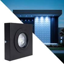 Spot Luminária Slim Sobrepor De Teto Beiral Fachada Em Alumínio Led 7w Branco Frio Externo E Interno Starlumen St3250 Preto