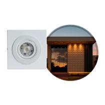 Spot Luminária Slim Sobrepor Teto Beiral Alumínio Led 7w Branco Quente Externo St3250 - Branco