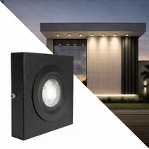 Spot Luminária Slim Sobrepor Teto Beiral Alumínio Led 7w Luz Neutra Externo St3250-Preto