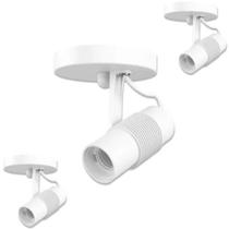 Spot Luminária Sobrepor Direcionavel P/ Teto ou Parede Área Externa Interna Redondo Branco Ou Preto P/ 1 ou 2 Lâmpadas Escolha a Quantidade Spot Luminária Sobrepor Direcionavel P/ Teto ou Parede Área Externa Interna Redondo Branco Ou Preto P/ 1 ou 2 Lâmpadas Escolha a Quantidade