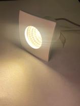 Spot Mini Dicroica Redondo e Quadrado 3w Cob Branco Quente