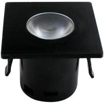 Spot Mini Laser Deluxe Elegance Quadrado 15w 2700k Luz Amarela Preto Fosco