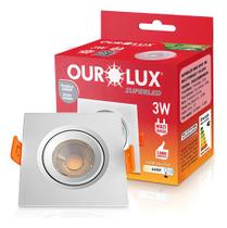 Spot Mini Quadrado Embutir Super Led 3w Branco Frio Ourolux Cor Branco Frio - 6400k 110v/220v