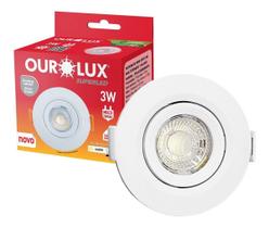 Spot Mini Redondo Embutir Super Led 3W Branco Frio Bivolt