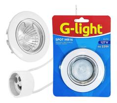 Spot Mr16 Redondo Com Dicróica 50w 127v e Soquete gU10 Spot Mr16 Redondo Com Dicróica 50w 127v e Soquete gU10