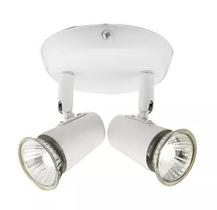Spot New Short 2 luzes GU10 127V inclusas- Acabamento Branco 25Ø x 16cm Spot New Short 2 luzes GU10 127V inclusas- Acabamento Branco 25Ø x 16cm