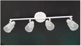 Spot New Short Trilho - Branco/vidro Leitoso Bronzearte