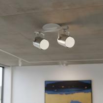 Spot No Trilho Para 02 Lâmpadas 25cm Soquete Padrão E27 lâmpadas Par20 ou Bulbo Bivolt 110v 220v Spot No Trilho Para 02 Lâmpadas 25cm Soquete Padrão E27 lâmpadas Par20 ou Bulbo Bivolt 110v 220v