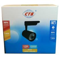 Spot p Trilho 12W Preto