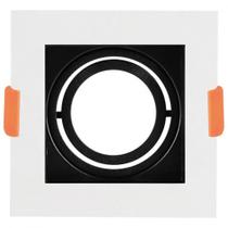 Spot Para Lampada Dicroica Black+Decker Decor Quadrado Mr16 Branco Com Preto - Bds3-0007