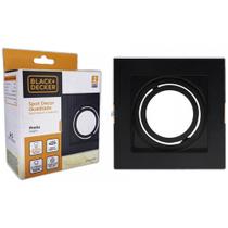 Spot Para Lampada Dicroica Black+Decker Decor Quadrado Mr16 Preto - Bds3-0007