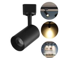 Spot Para Trilho 7w Eletrificado Na Cor Preta 10w Bivolt Cor da Luz Branco Quente 6587Q