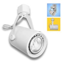Spot Para Trilho Branco Par20 E27 Bivolt Direcionável Spot Para Trilho Branco Par20 E27 Bivolt Direcionável