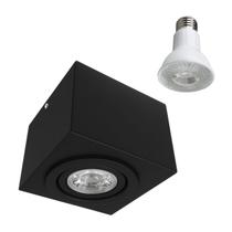 Spot Plafon Box 1 Foco Alumínio Sobrepor + LED PAR20 7W Br. Quente ST3236-Preto Spot Plafon Box 1 Foco Alumínio Sobrepor + LED PAR20 7W Br. Quente ST3236-Preto