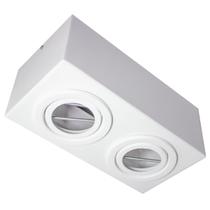 Spot Plafon Box Sobrepor Par20 Duplo Direcionável Branco