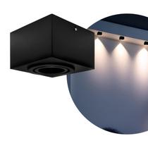 Spot Plafon Box Sobrepor Quadrado Par20 Direcionável Preto Spot Plafon Box Sobrepor Quadrado Par20 Direcionável Preto