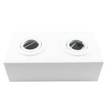 Spot Plafon Sobrepor Box Mr16 Duplo Direcionável Branco