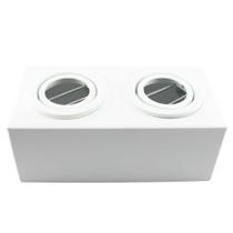 Spot Plafon Sobrepor Box Par20 Duplo Direcionável Branco