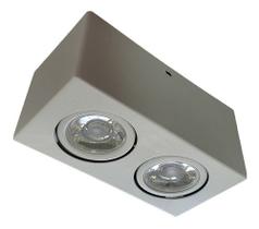 Spot Plafon Sobrepor Duplo Orientável + 2 Dicróicas Led Spot Plafon Sobrepor Duplo Orientável + 2 Dicróicas Led
