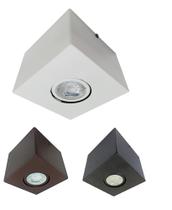 Spot Plafon Sobrepor Quadrado Dicroica Gu10 Com Lâmpada