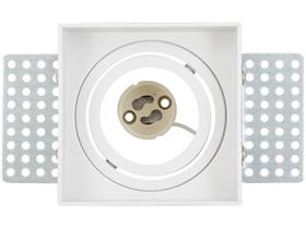 Spot Quadrado Embutir No Frame GU10 P/ MR16 Branco Gaya ST2888