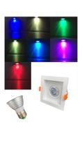 Spot Quadrado embutir Recuado MR16 GU10 DICRÓICA RGB Spot Quadrado embutir Recuado MR16 GU10 DICRÓICA RGB