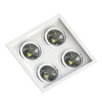 Spot Quadrado Quádruplo AR70 Branco Save Energy